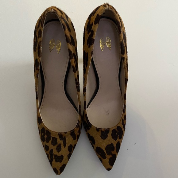 Calf Hair Leopard Print Pumps - Picture 2 of 4
